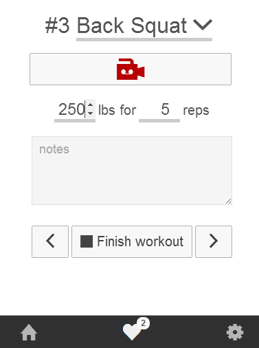 Personal Record workout app