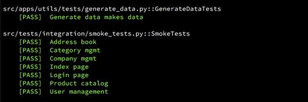 Pytest Spec output